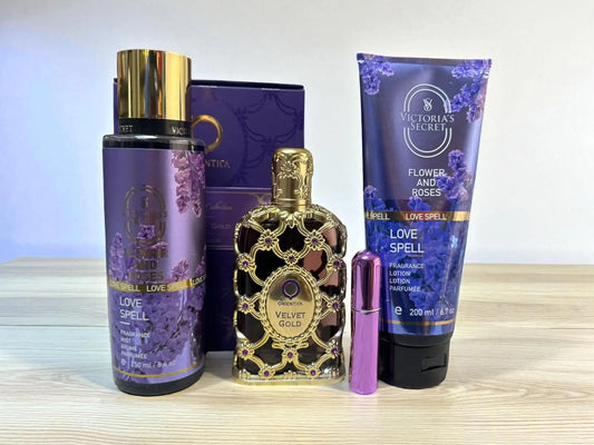 COMBO VELVET 100ML + SPLASH 250ML + CREMA + PERFUMERO